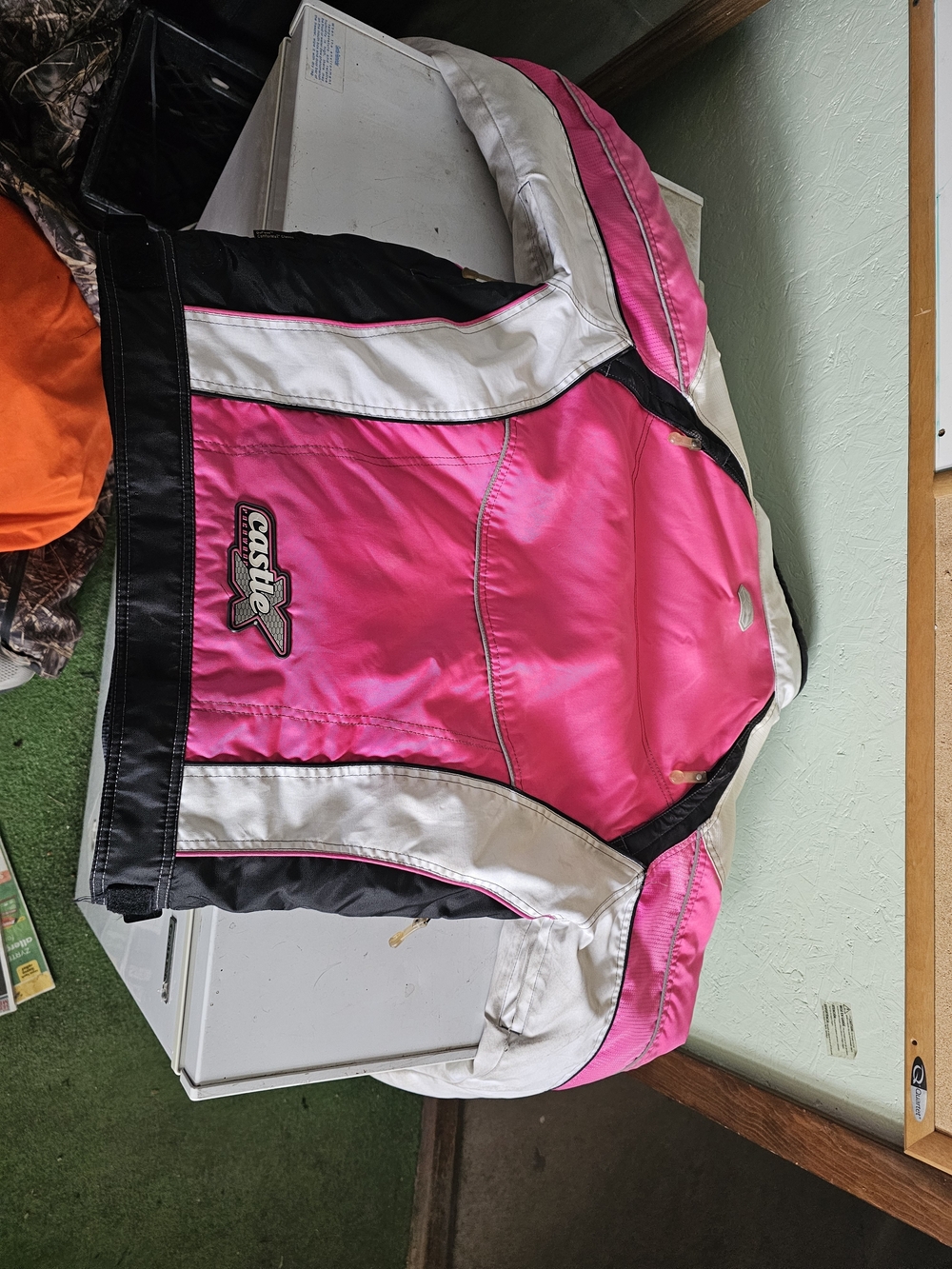 Castle Snowmobile Jacket - Pink, White, Black